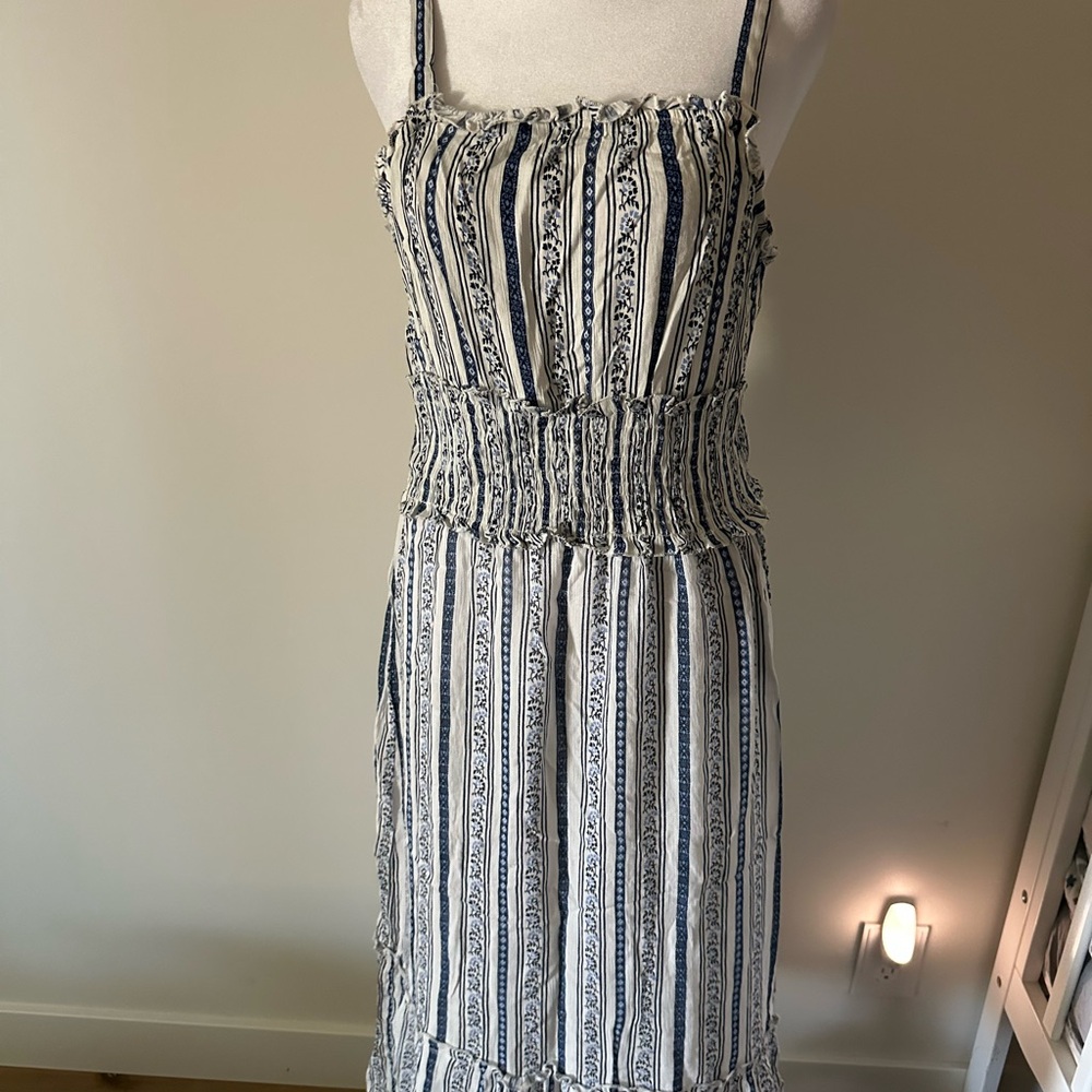 Striped Blue and White Women's Dress
